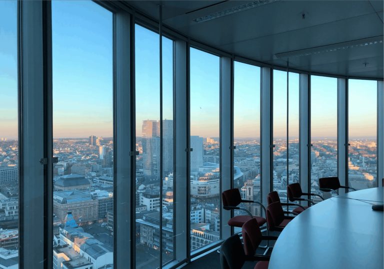 city view from office high floor