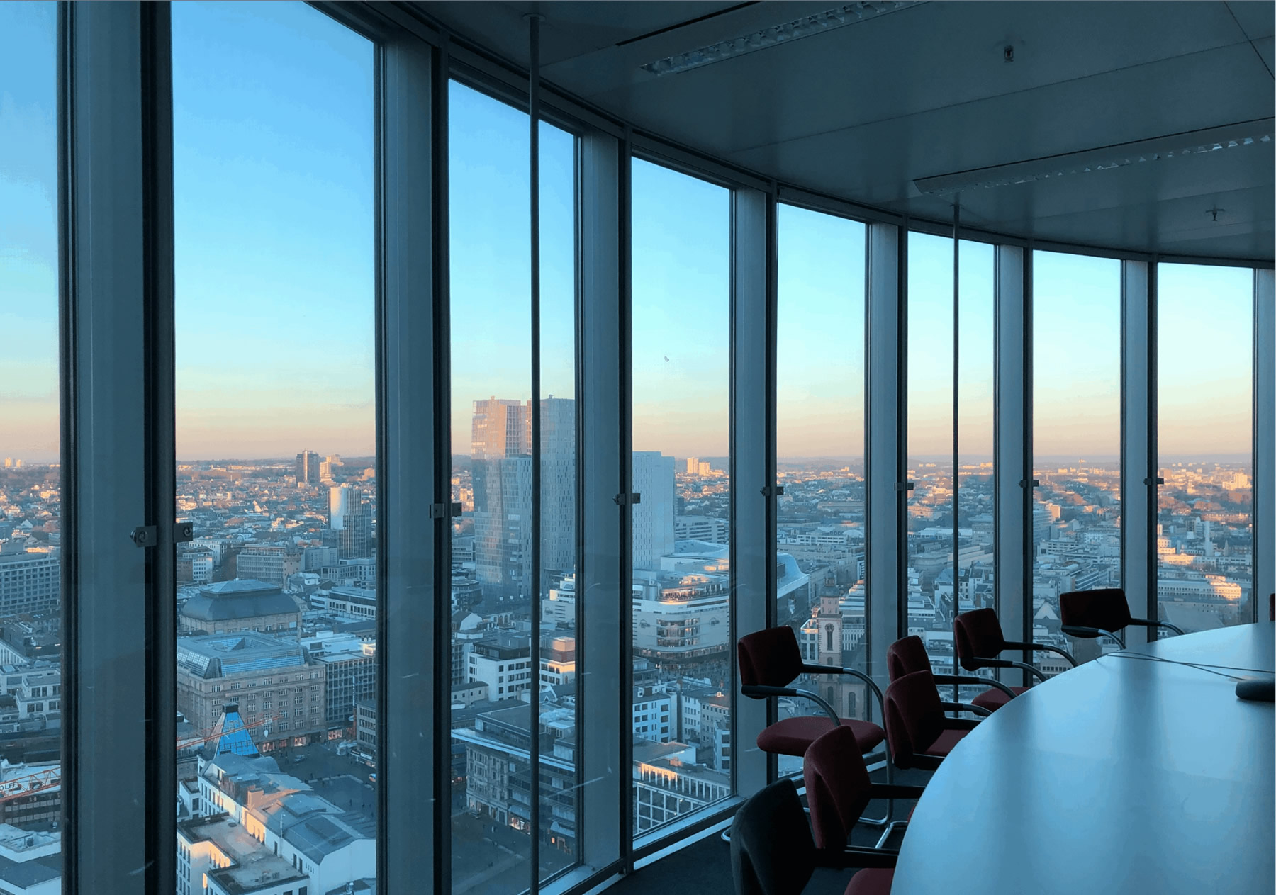 city view from office high floor